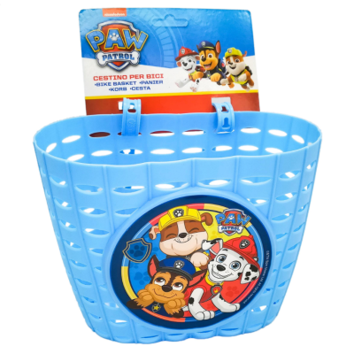 Detský plastový košík na bicykel – Paw Patrol modrý